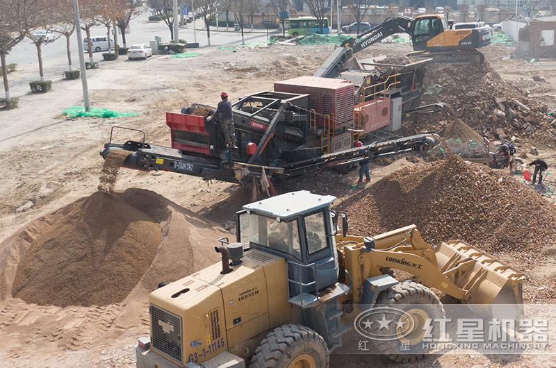 陕西建筑垃圾破碎现场