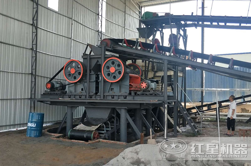 时产100吨砾石制砂生产线客户现场 时产100吨砾石制砂生产线客户现场