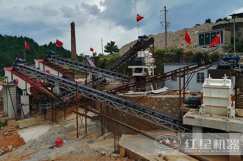 石灰石制砂生产客户现场实拍 石灰石制砂生产客户现场实拍