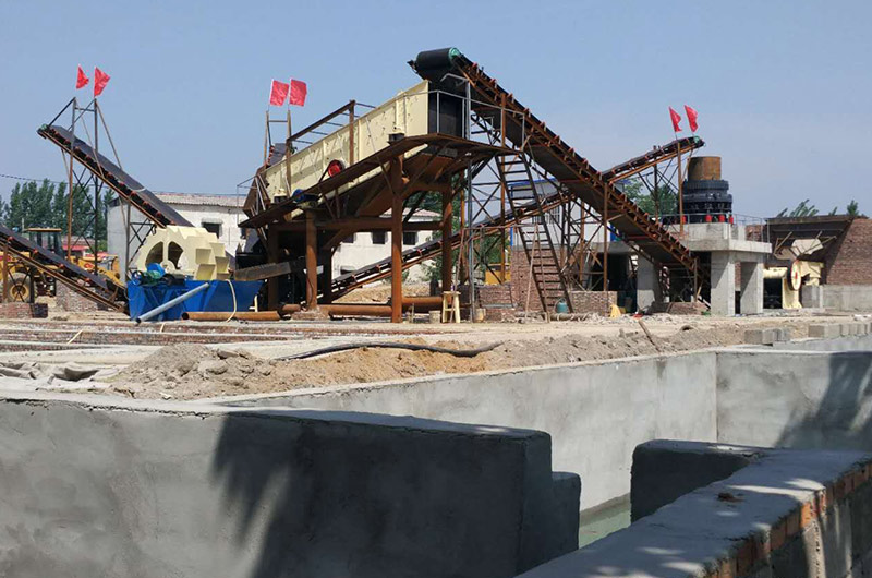 水洗机制砂生产现场 水洗机制砂生产现场