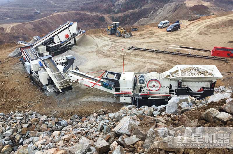 鄂破移动式破碎机+圆锥式筛分移动破碎机 鄂破移动式破碎机+圆锥式筛分移动破碎机