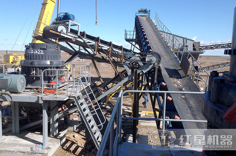 1750圆锥破碎机生产现场