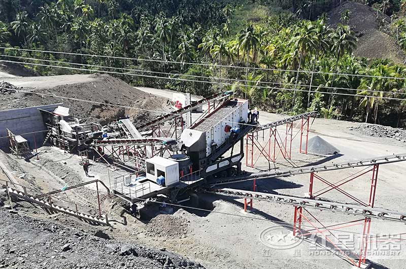 移动机制砂生产线,多台联合作业 移动机制砂生产线,多台联合作业